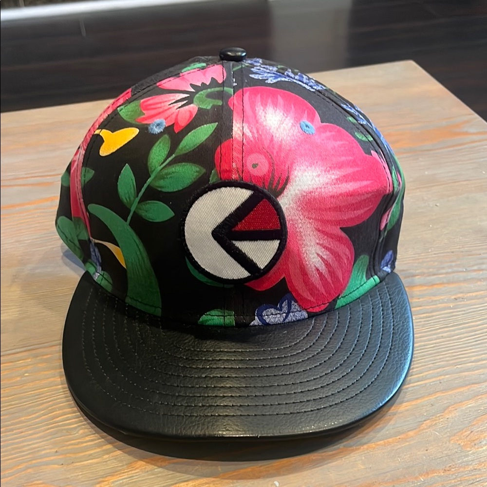 Ethika Black and Pink Floral Snapback Hat
